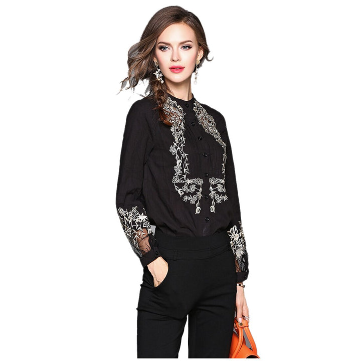 Camisa Feminina Flower Preta