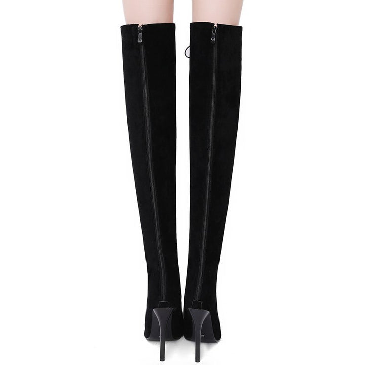 Bota Over The Knee Aberta Com Amarração