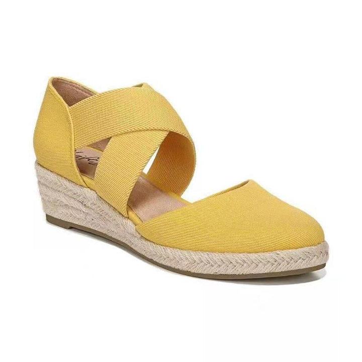 Sandália Anabela Espadrille Fechada