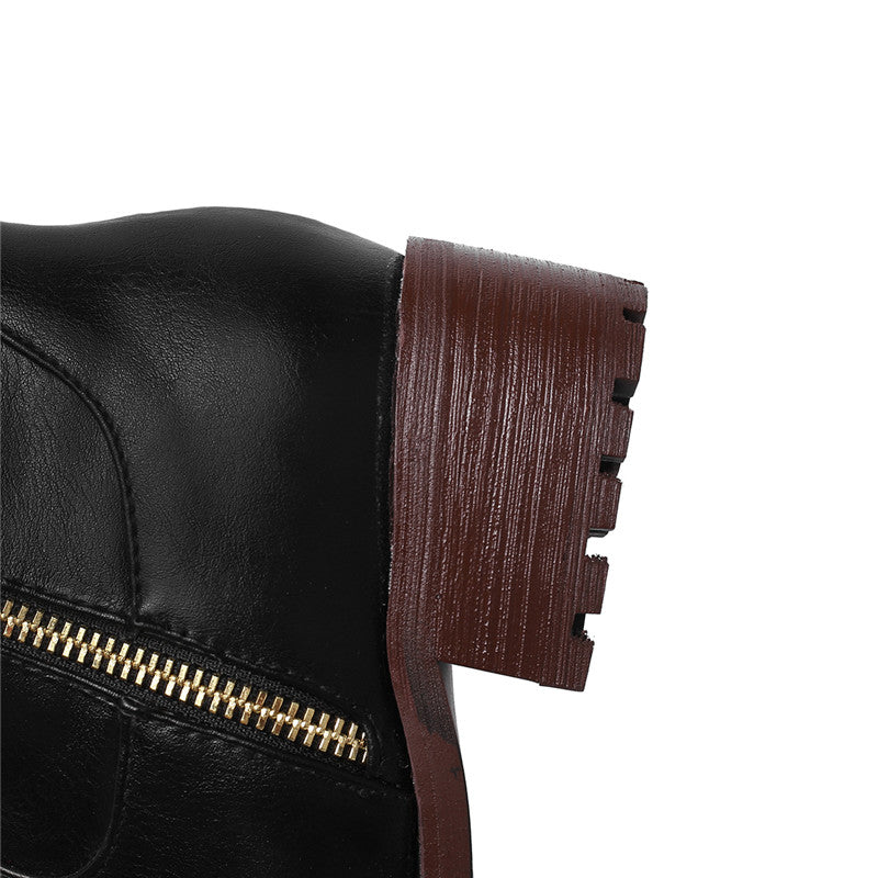 Bota Montaria Com Zíper Aparente