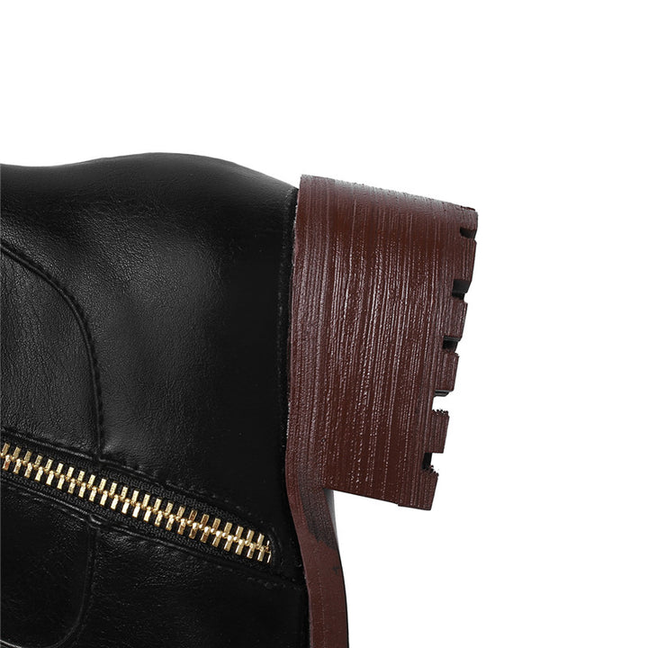 Bota Montaria Com Zíper Aparente