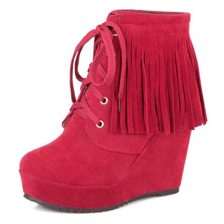 Ankle Boot Plataforma Franjas