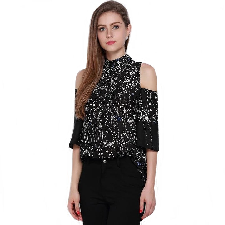 Blusa Open Shoulder Galáxia