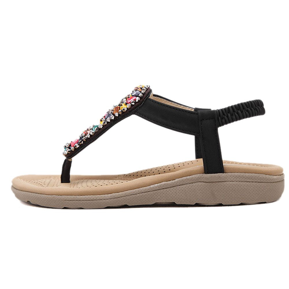 Sandália Confort com Pedrarias