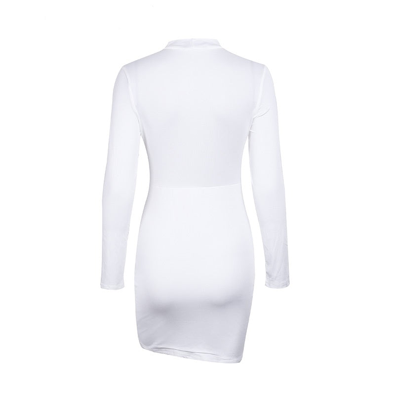 VESTIDO MANGA LONGA RECORTES - PODEROSA SHOP