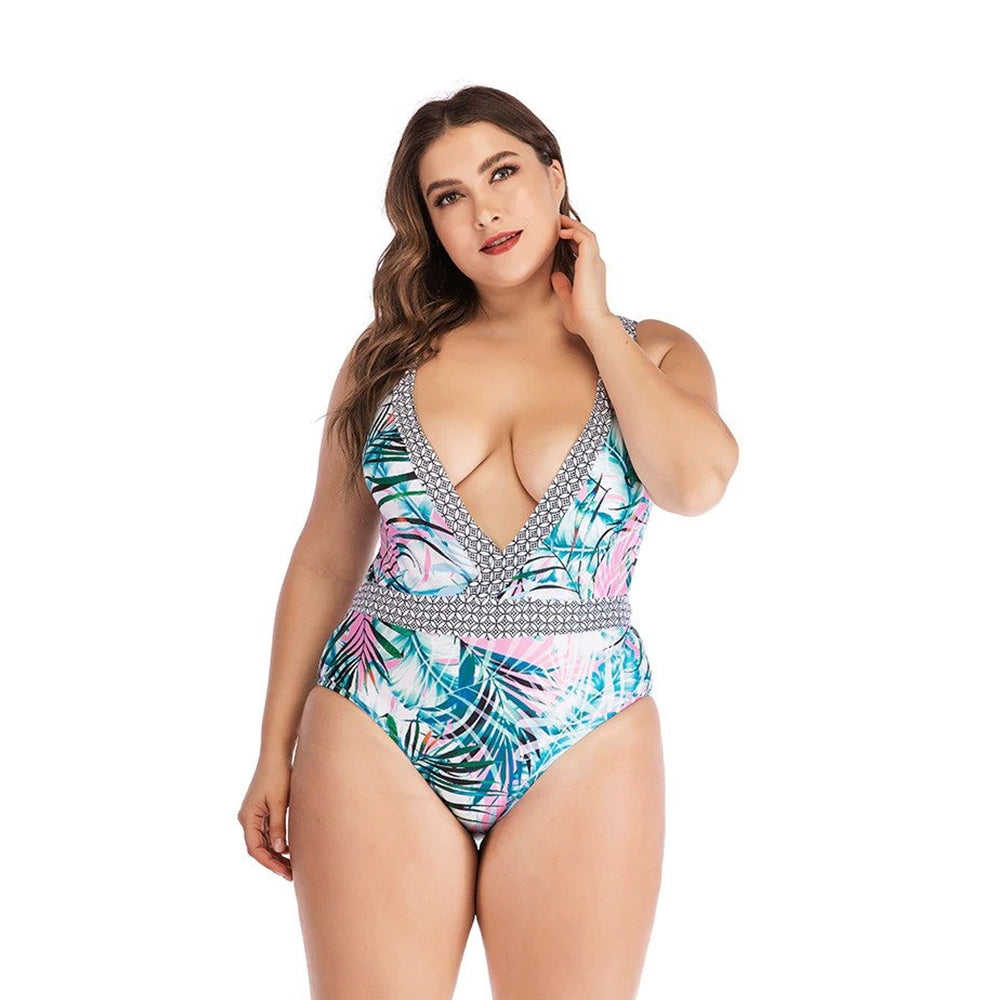 Maiô Cavado Tropical Plus Size