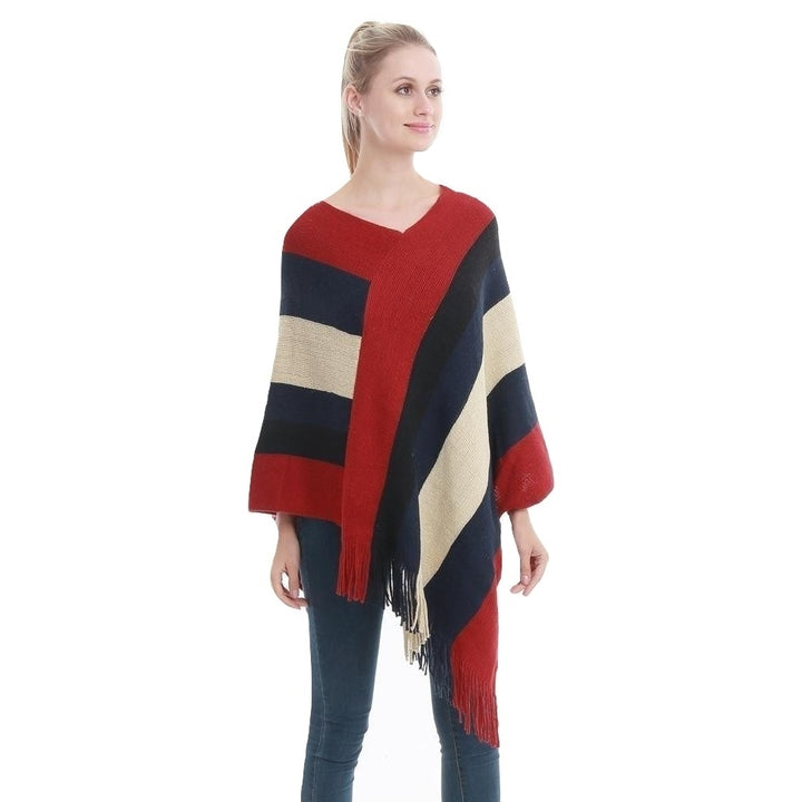 Poncho Tricot Elegance Listrado