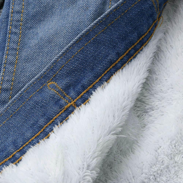 Jaqueta Jeans Feminina Com Forro de Pelos