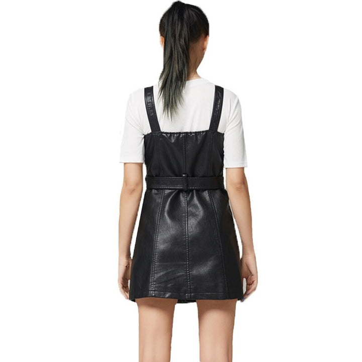 Vestido Couro Ecológico Preto