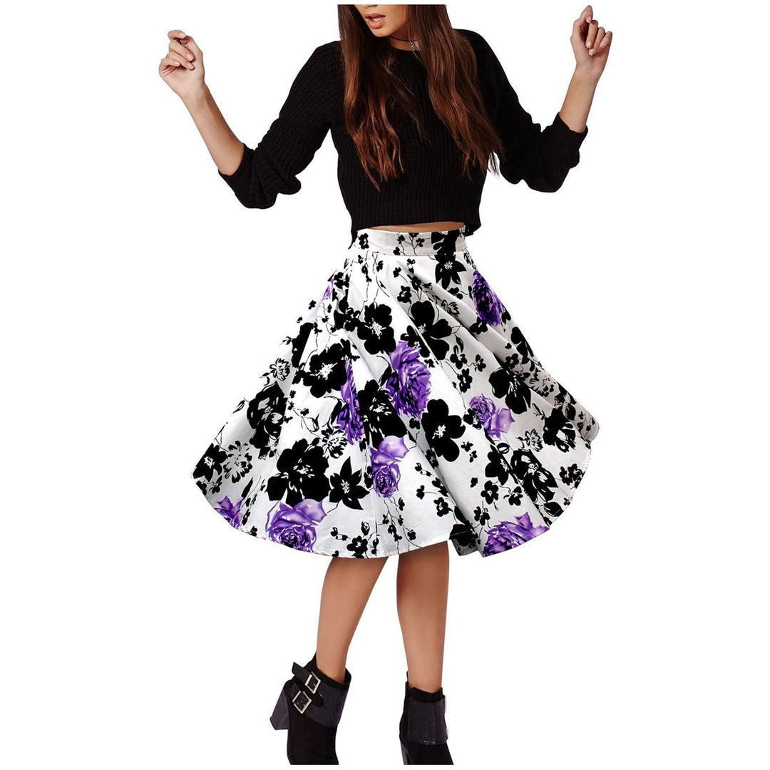 Saia Midi Rodada Floral