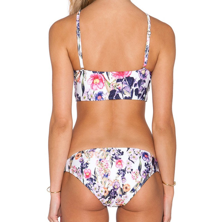 BIQUÍNI TOP CROPPED FLORAL - PODEROSA SHOP
