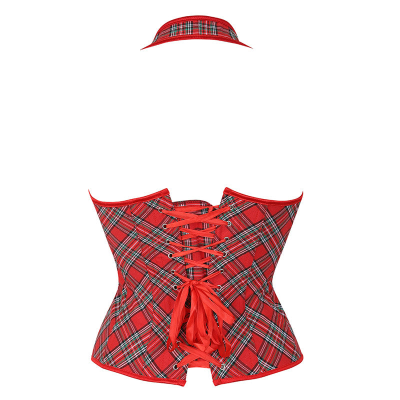 Corset Com Alça Plus Size Xadrez