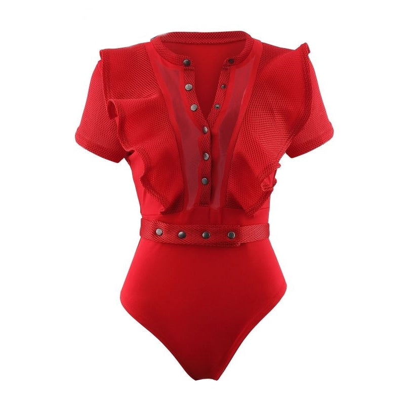 Body Babado Com Transparência