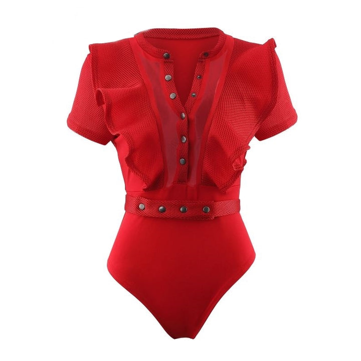 Body Babado Com Transparência