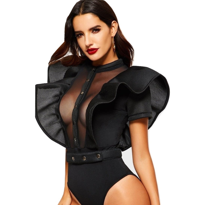 Body Babado Com Transparência