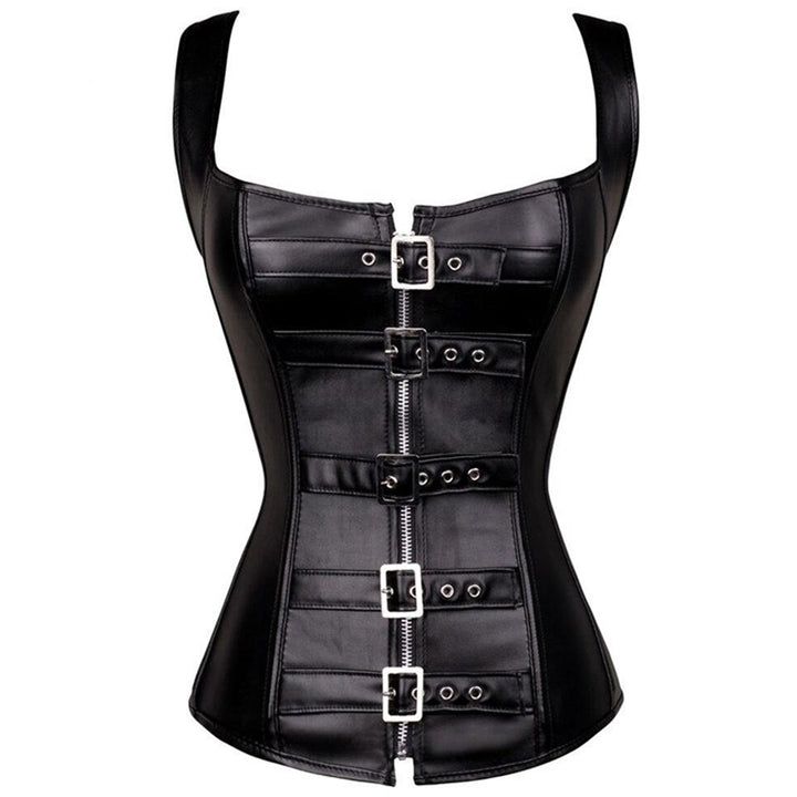 Corset Overbust Couro Plus Size