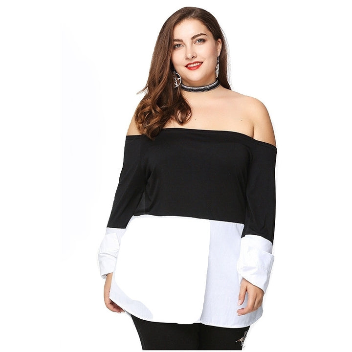Blusa Ombro a Ombro Preto e Branco
