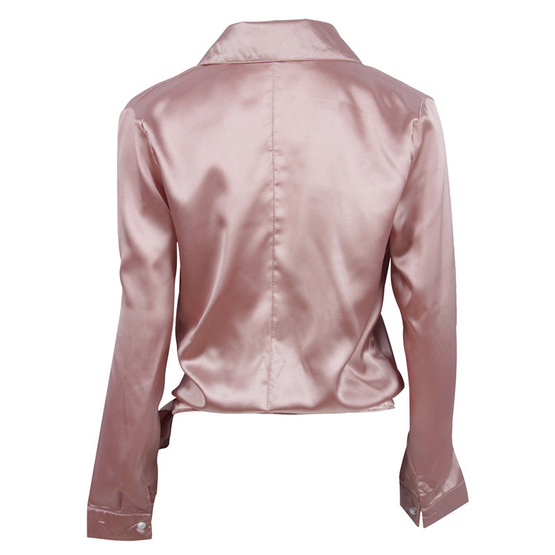 Blusa Decote Transpassado Rosa