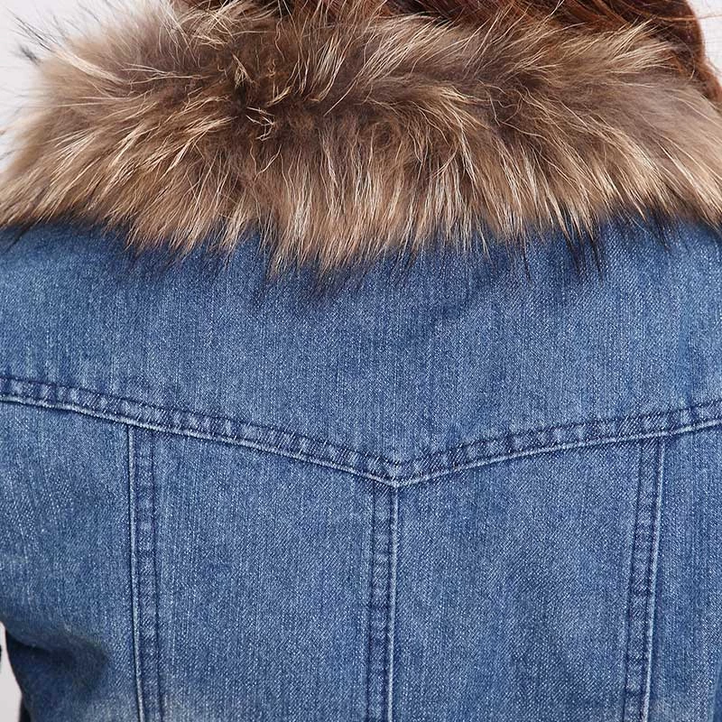 Jaqueta Jeans Feminina Com Forro de Pelos