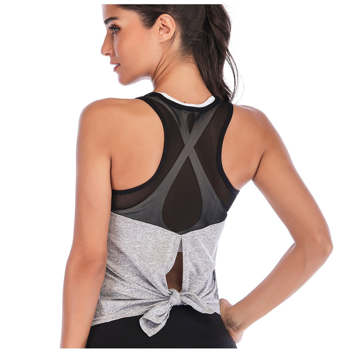 Regata Fitness Amarração Cinza