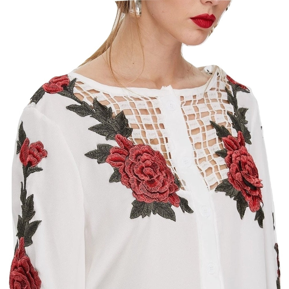 Blusa Bordado Embroidery Floral