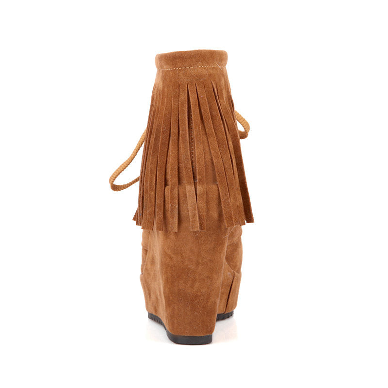 Ankle Boot Plataforma Franjas