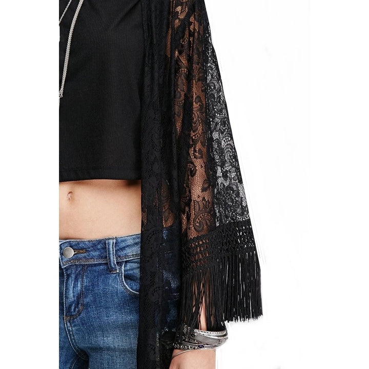 Cardigan Longo Renda Boho Chic