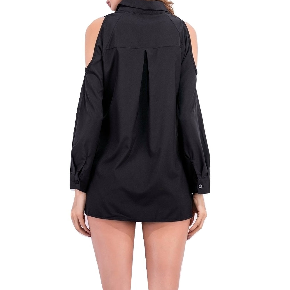 Camisa Feminina Ombro Vazado