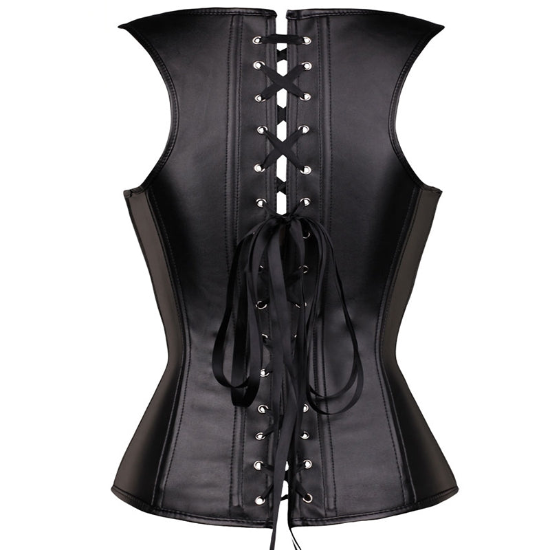 Corset Overbust Couro Plus Size