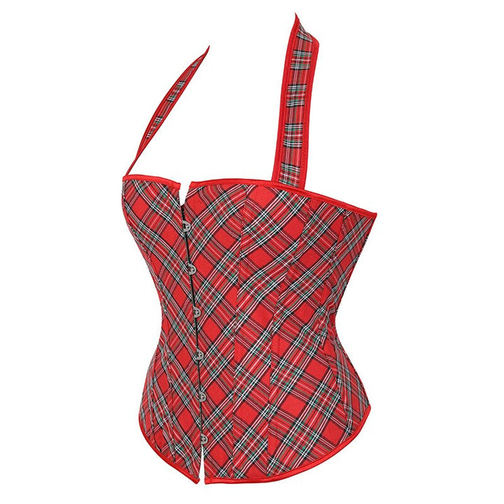 Corset Com Alça Plus Size Xadrez