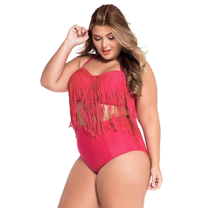BIQUÍNI CINTURA ALTA COM FRANJAS PLUS SIZE - PODEROSA SHOP