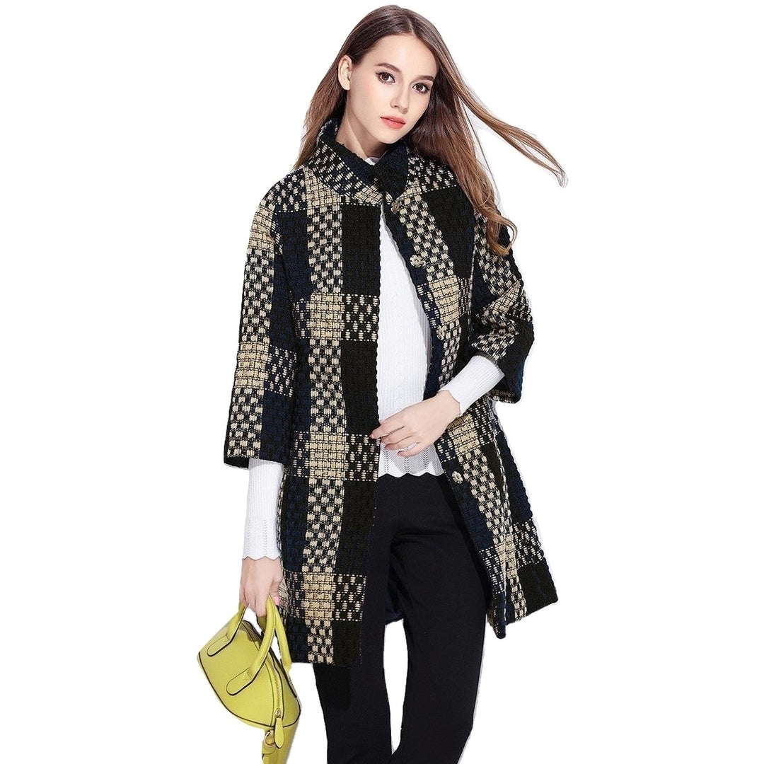 Sobretudo Xadrez Retrô Plus Size