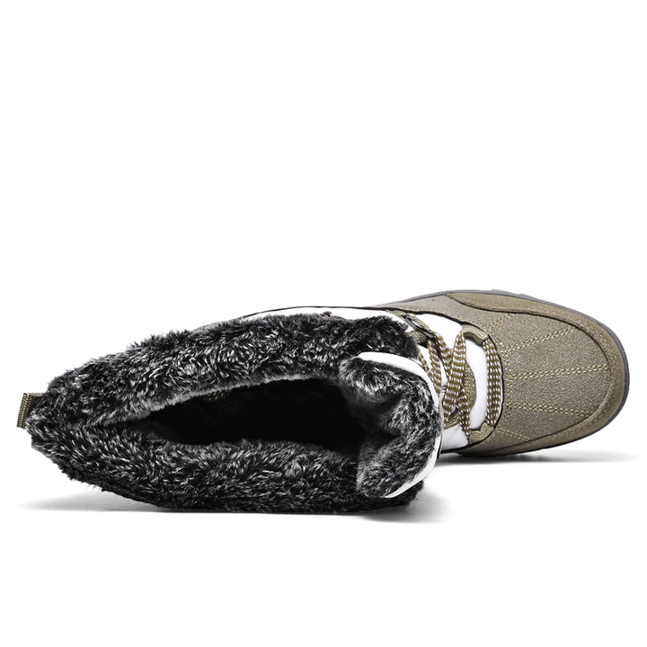 Bota Impermeável Snow Boot Com Pelos e Amarração