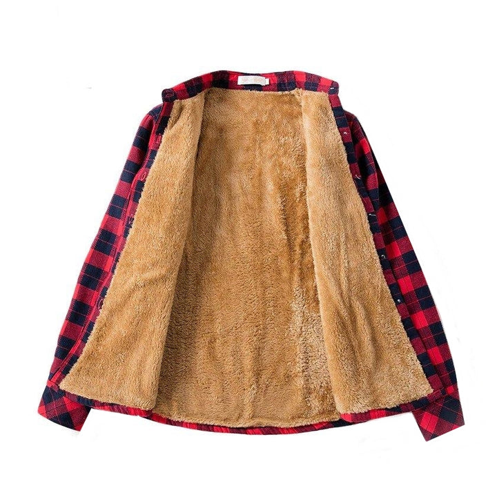 Casaco Feminino Xadrez Com Forro de Pelos