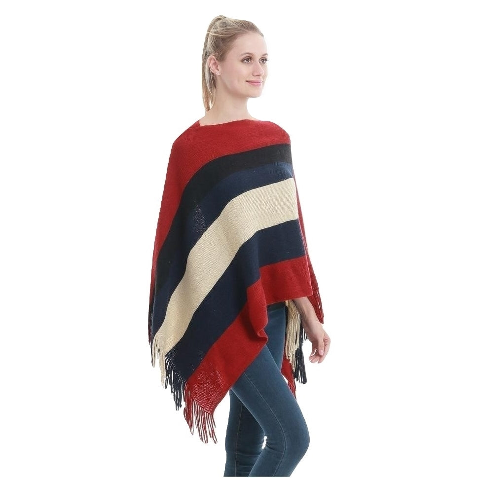 Poncho Tricot Elegance Listrado