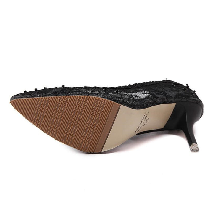 Scarpin Salto Fino Renda