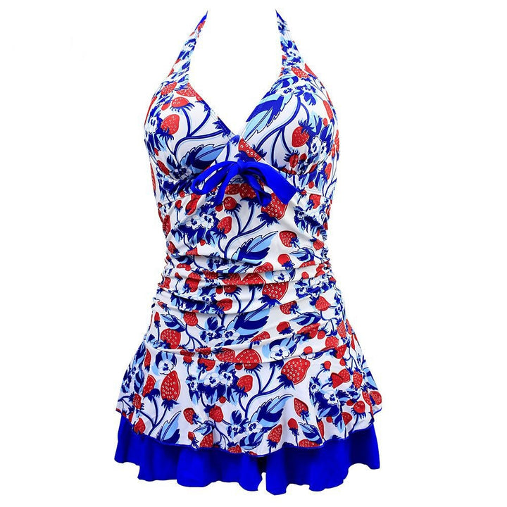 Maiô Saia Embutida Morango Azul