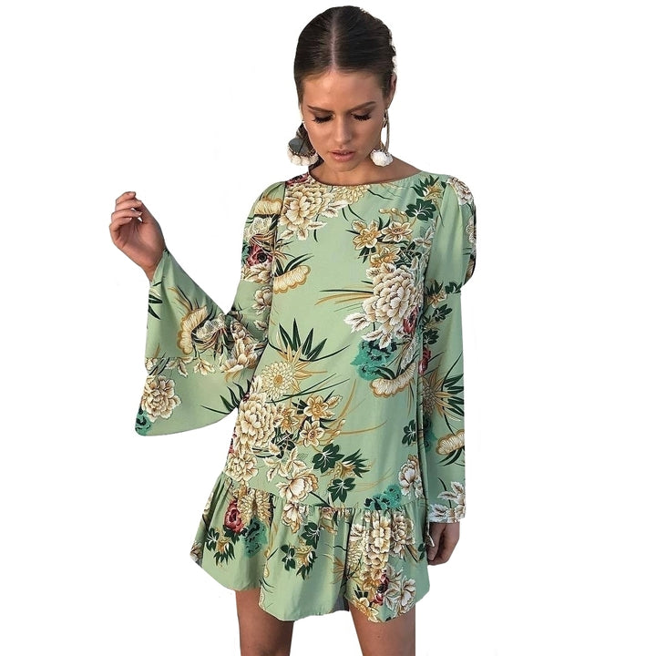 Vestido Manga Sino Floral