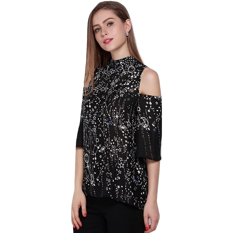 Blusa Open Shoulder Galáxia