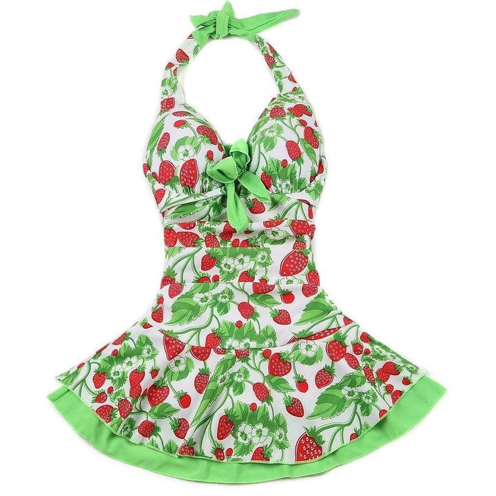 Maiô Saia Embutida Morango Verde