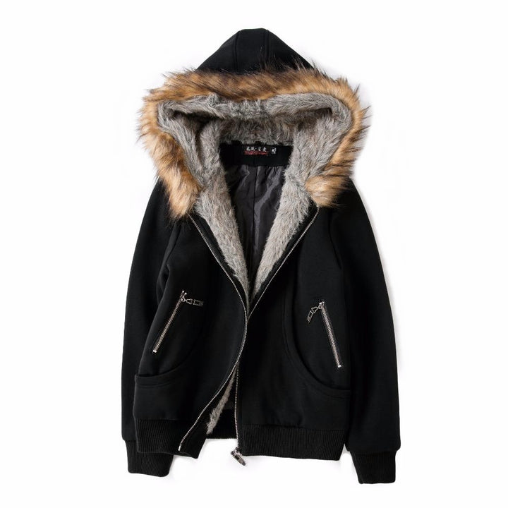 Jaqueta Moletom Com Capuz e Pelos