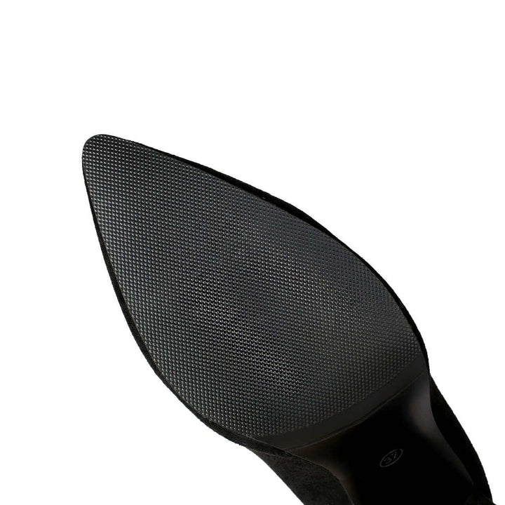 Bota Salto Grosso com Aplique Floral