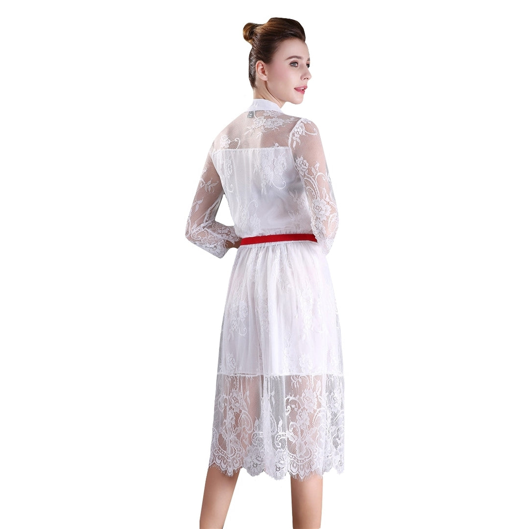 Vestido Midi Renda Branco