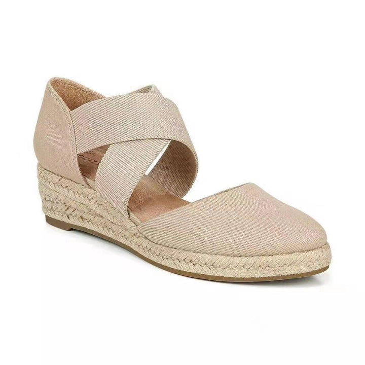 Sandália Anabela Espadrille Fechada