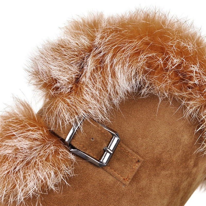 Bota Cano Alto Suede Pelos