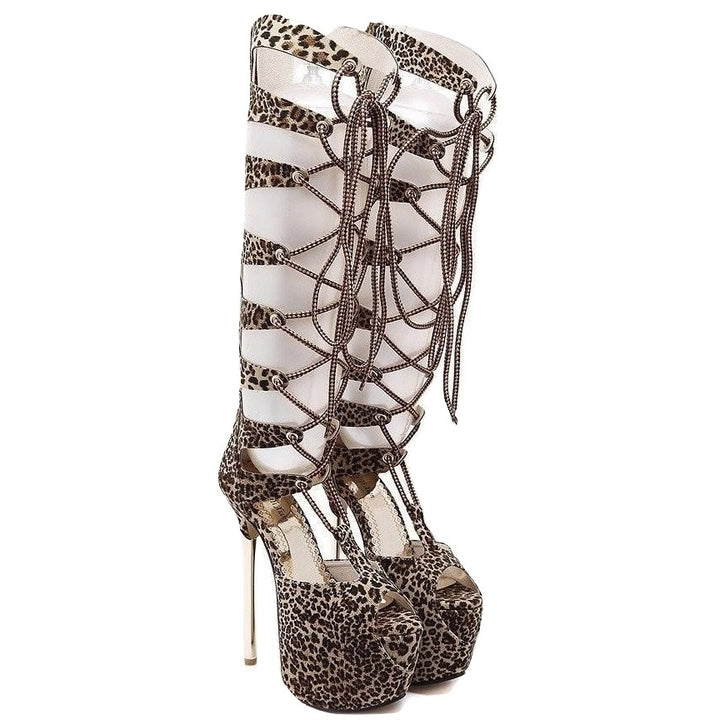 Sandália Gladiadora Alta Onça