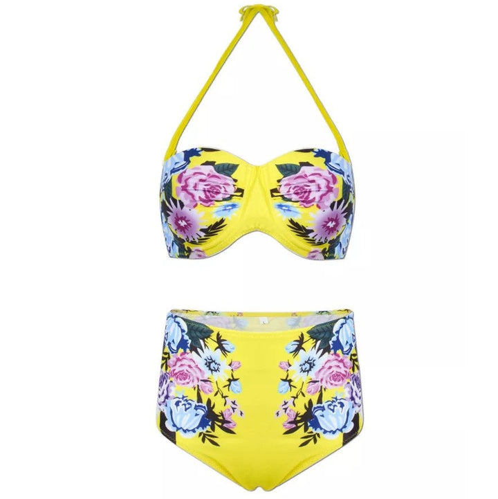 Biquíni Hot Pant Floral Amarelo