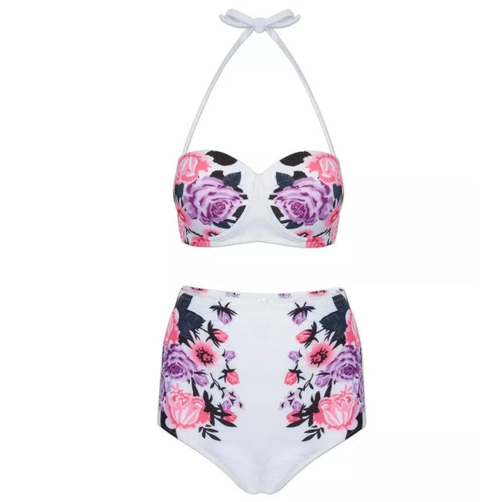 Biquíni Hot Pant Floral Branco