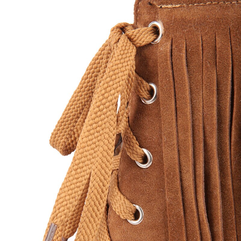 Ankle Boot Plataforma Franjas