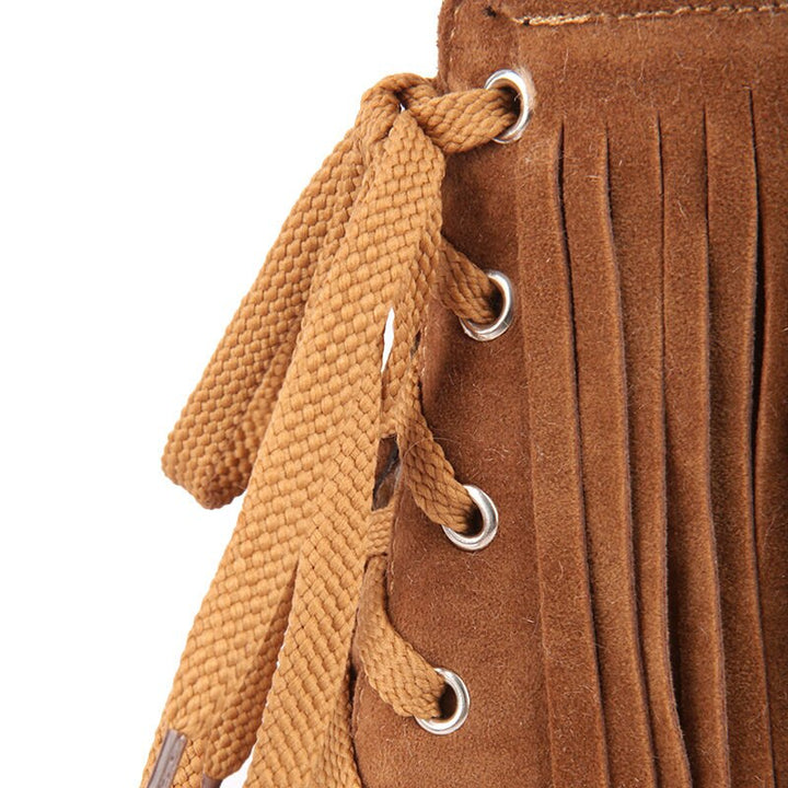 Ankle Boot Plataforma Franjas